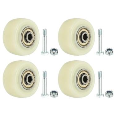 Imagem de PATIKIL Rodas para cadeira de escritório 1,57 x 0,8, pacote com 4 rodas giratórias de substituição para cadeira de escritório, rolamento suave e silencioso com rolamento para tapete de madeira
