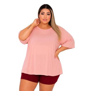 Imagem de Blusa Tule Feminina Fitness Academia PLus Size Rose - Ast Store, Rose,