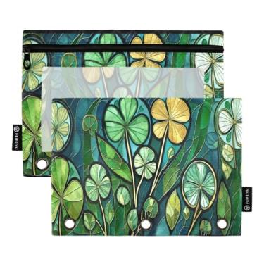 Imagem de Wassud Shamrocks Pacote com 2 Pastas de Fichário Pastas de Bolso com 3 Furos, Pasta Organizadora de Fichários para Casa, Escritório