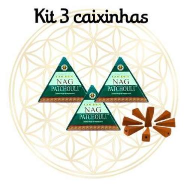 Imagem de KIT C/3 Incensos Golden Nag ConeCascata Sabor:Patchouli, Patchouli