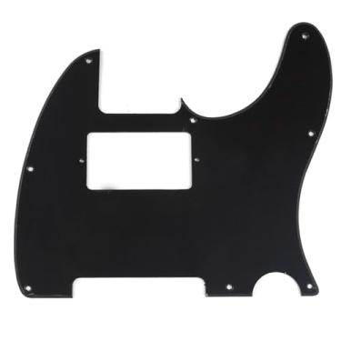 Imagem de Musiclily 8 Furos Escudo Humbucker Tele HH Pickguard para Guitarra Fender EUA/Mexicana Made Telecaster Standard Estilo Moderno, 1 Camada Preto