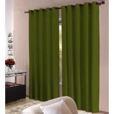 Imagem de Kit 3 Cortinas Barcelona 300x250  Admirare, Verde