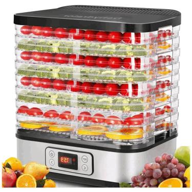 Imagem de Desidratador de Alimentos, 8 Bandejas, e Transparente, 110v, MEYKEY , Prateado