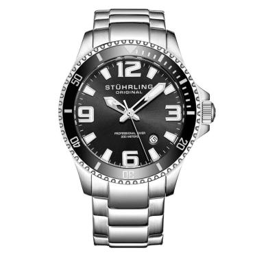 Imagem de Relógio Masculino Stuhrling Regatta Champion 395 Quartzo 42mm, Prata e Preto