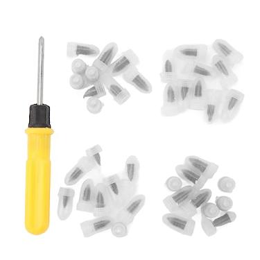 Imagem de Grcfumo 40 Pcs Kit de reparo de pneus a vácuo, kits de reparo de pneus a vácuo de liga de alumínio, reparo de furos em pneus de trator com chave de fenda para carros,