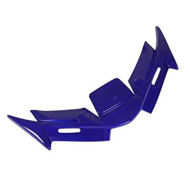 Imagem de GRCFUMO MOTORCYCHET FRONTING WINGLET, asa de carenagem aerodinâmica, asa de fada frontal de motocicleta Protetor de asa de ponta para YZF R15 V4 2022 e UP (Azul)