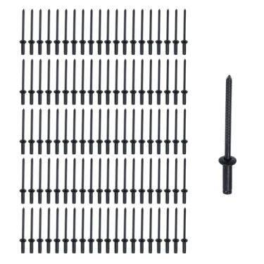 Imagem de Antrader Rebites pop cegos de aço inoxidável de 1/20.3 cm x 3/20.3 cm, 100 rebites pop, faça você mesmo/casa/reparos automotivos, preto
