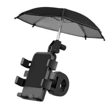 Imagem de Suporte de Celular com Sombrinha para Moto e Bicicleta – Ajustável 360º, Fixação Ultra Segura, Proteção contra Sol e Chuva, Compatível com Diversos Modelos