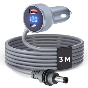 Imagem de Cabo Carregador Para Starlink Mini 12V / 24V Conector Vedação Original Carregamento Carro Veicular Acendedor de Cigarro 3 Metros DC Cabo Alimentação Energia Sistema de Proteção RMM CASESROG®