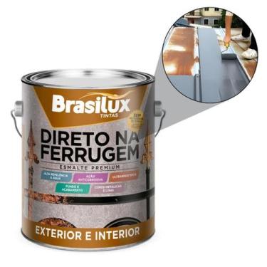 Imagem de Esmalte secagem rapida direto na ferrugem brilhante 3,6 l - brasilux, 