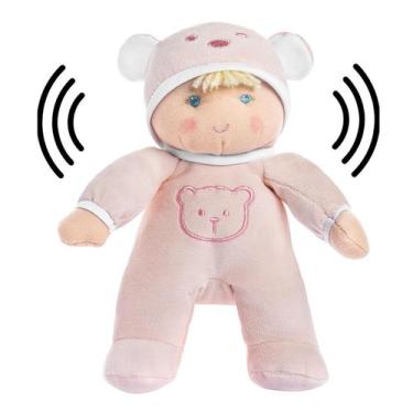 Imagem de Brinquedos para bebês Doll Genius Pink Plush Rattle 28 cm Soft - Geniu