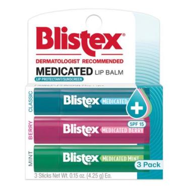 Imagem de Protetor Labial Blistex Variado 3 Pack FPS 15 Lip Protectant Balm Clas