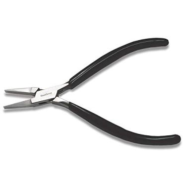 Imagem de The Beadsmith Flat Nose Pliers, inches (115mm) with Polished Steel Head, Black PVC Comfort Grip Handle Without a Spring, Tool for Jewelry Making