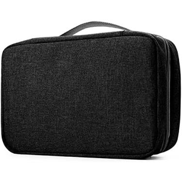 Imagem de Necessaire de Pendurar para Higiene Pessoal, Bolsa de Maquiagem Portátil para Viagem Necessaire Masculina Feminina Viagem Mala Cabide Divisória Academia