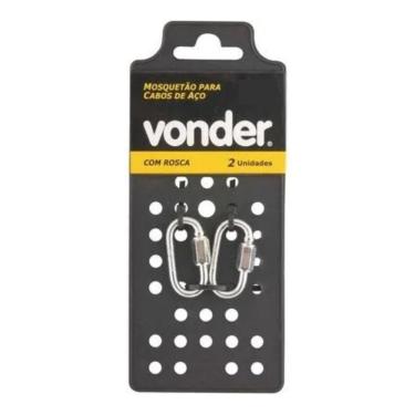 Imagem de Mosquetão Reto com Rosca 3/16`` Vonder 2 Peças