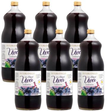Imagem de Cx 6 Suco de Uva Integral Tinto Peterlongo 1,5 l