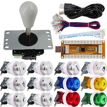 Imagem de SJ@JX Controle de jogo Arcade Codificador USB Gamepad Botão Microswitch Joystick de 8 vias para Nintendo Switch PC PS3 Retropie Raspberry Pi MAME