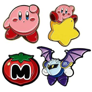 Imagem de Bioworld Kirby Meta Knight and Maxim Tomato Variedade 4 unidades preenchidas com esmalte, Prata, OSFA