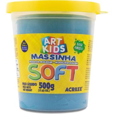 Imagem de Massa para Modelar SOFT 500G Azul À Base de Amido - Acrilex