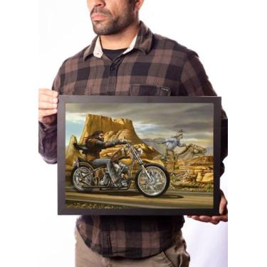 Imagem de Quadro Impressão Arte David Mann Ghost Rider Moto - Fanarte