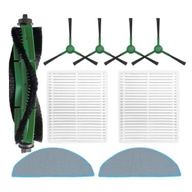 Imagem de Vanclearidea Peças de Reposição para Aspiradores de Pó Robóticos Irobot Roomba Q0120 Q011 Y0140 Y011 Essential Vac E Essential Combo | 1 Rolo de Escova 2 Filtros 4 Escovas Laterais 2 Esfregões