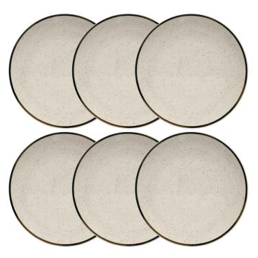 Imagem de Conjunto de Pratos Rasos 06 Peças Unni Brisa Oxford