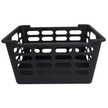 Imagem de CESTO ORGANIZADOR MULTIUSO PORTA OBJETOS CAIXA ATENAS GUARDA ROUPA ARMARIO BANHEIRO LAVANDERIA GAVETA PRETO