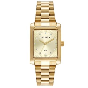Imagem de Relogio Mondaine Feminino Ref: 32480lpmvde1 Retangular Dourado
