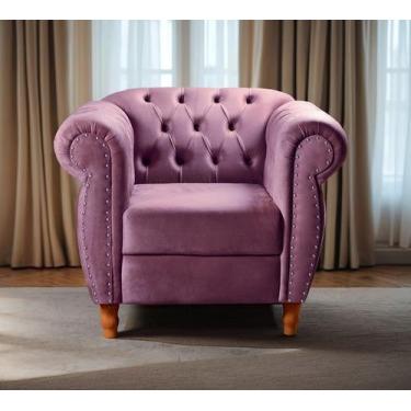 Imagem de Sofá Nobreza Poltrona Chesterfield Vintage Retrô Clássico - Bella Deco