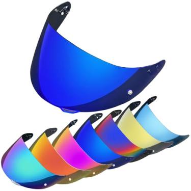 Imagem de KMAN Viseira Para Capacete De Motocicleta Agv K3Svk5 K1 K5S, Protetor Solar, Lente, Acessórios (Revo Deep Blue), Universal