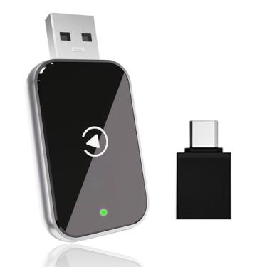 Imagem de Adaptador CarPlay sem fio para iPhone, adaptador Apple CarPlay controle estável e sem atraso, sem fio para carros 2016-2024, USB.