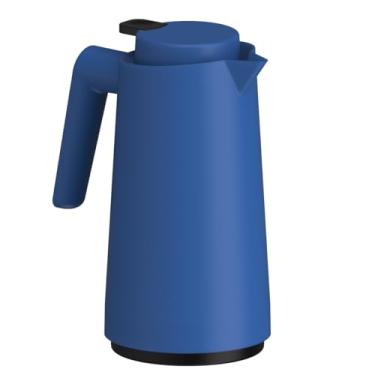 Imagem de Garrafa Térmica Bule Com Gatilho 1,0 Litros Café/chá/água (Azul)