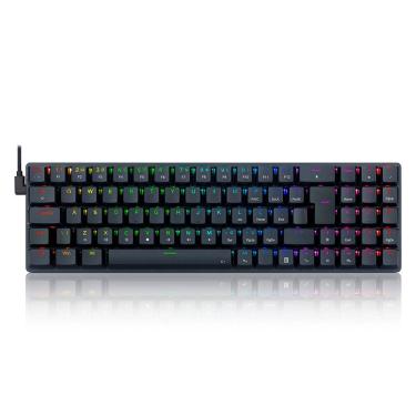 Imagem de Teclado Mecânico Gamer Redragon Ashe - ABNT2 - RGB - Switch Blue - Preto - K626-KB-B