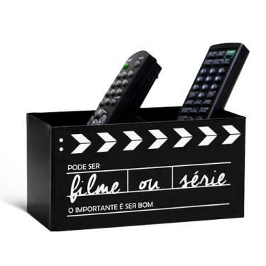 Imagem de Geguton – Porta Controle Filme ou Série – Compacto e Divertido – Organização com Estilo – Preto e Branco