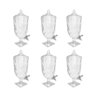 Imagem de Kit 6 Suqueira Jarra Diamond 4,5l Sucos, Bebidas Geladas, Chás com Torneira
