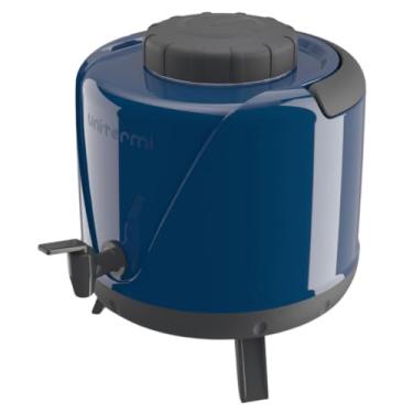 Imagem de Garrafão Botijão Térmico 5 Litros Galão Garrafa Térmica com Torneira Pezinho Unitermi (AZUL)