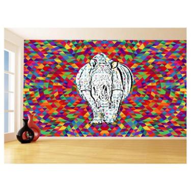Imagem de Papel De Parede 3D Animais Pop Art Rinoceronte 3,5M Pxa474 - Você Deco