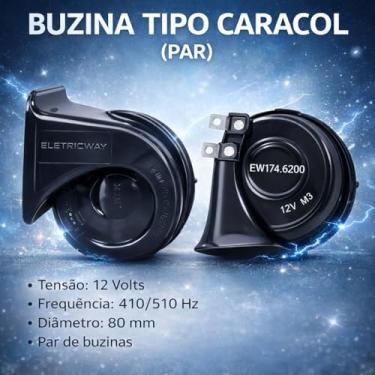 Imagem de BUZINA AUTOMOTIVA CARACOL (PAR) GRAVE/AGUDO PARA BERLINGO 1996 >2019 - TIGER AUTO