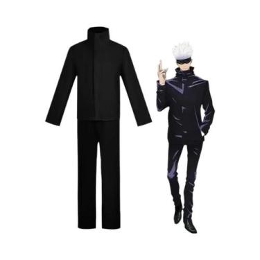 Imagem de Fantasia Cosplay Masculina Jujutsu Kaisen Gojo Satoru Com Tapa-olho, P