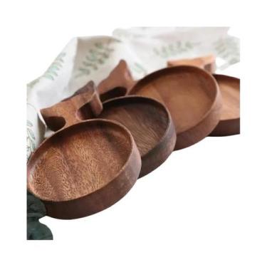 Imagem de Bandejas De Peixe De Madeira Vintage Japonesas Pintadas À Mão Em Madei