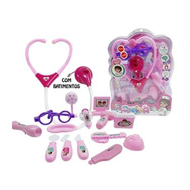 Imagem de Brinquedo Infantil Menina Kit Médica Com Luz E Som - Rosa