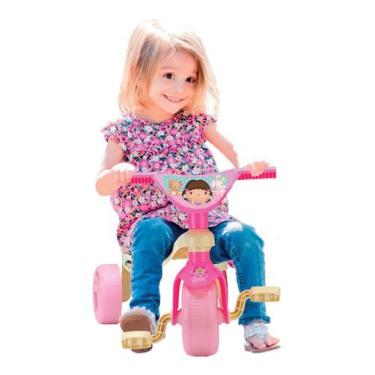 Triciclo Velotrol Tonquinha Motoca Infantil Dino Pink Menina