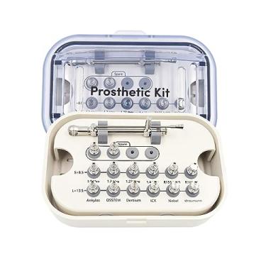 Imagem de Tazrigo Chave de fenda de torque universal para implantes, kit de prótese, chaves de catraca, ferramentas de reparo de implantes, oval prata