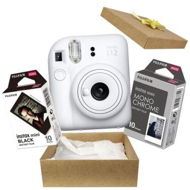 Imagem de Kit Presente Câmera Instax Mini 12 Com Filme Preto Branco + Filme Pret