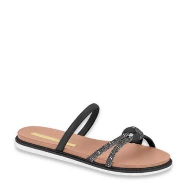 Imagem de Rasteirinha Feminina Moleca Glitter, Pewter, 35