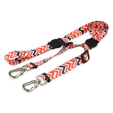 Imagem de Mood Pet Coleira Guia Dupla Para Cães Cachorro Adestramento Passeio Porte Grande Médio Pequeno (Fine Black, G)