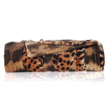 Imagem de Manta Cobertor Casal Estampada Macia Veludo Microfibra 2,00x1,80m - DC