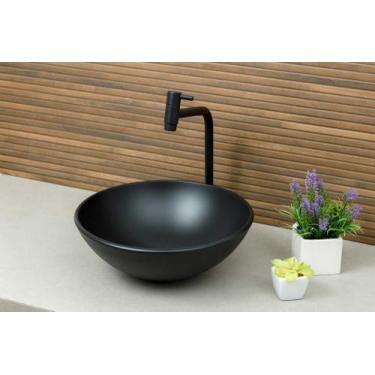 Imagem de Kit Cuba de Vidro Redonda 30cm com Torneira Link metal e Válvula click