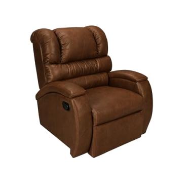 Imagem de Poltrona Imperial Manual Giro e Balanço Couríssimo Império Estofados (ANTILOPE 866)