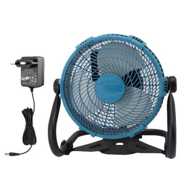 Imagem de Diydeg Fã do Canteiro de Trabalho Sem Fio de 12 Polegadas, Ventilador de BATERIA de Velocidade Variável Em Constante Com Estrutura de Aço de Liga de Liga, (Plugue UE)
